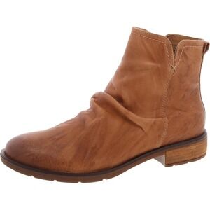 Sofft Beckie Luggage Leather Slouch Ankle Boots Brown Womens 10